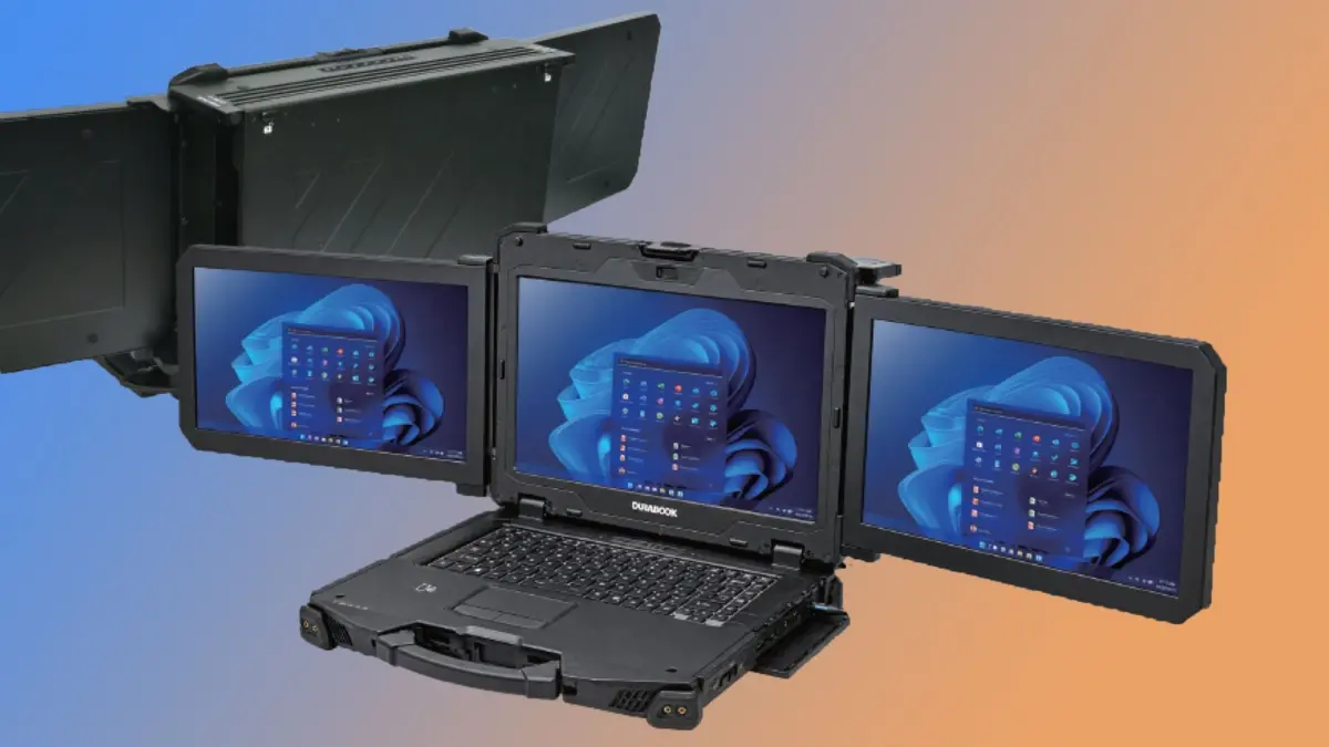 Durabook Unveils Rugged Z14I-DX3 Mobile Workstation Featuring Three Integrated 14-Inch Displays