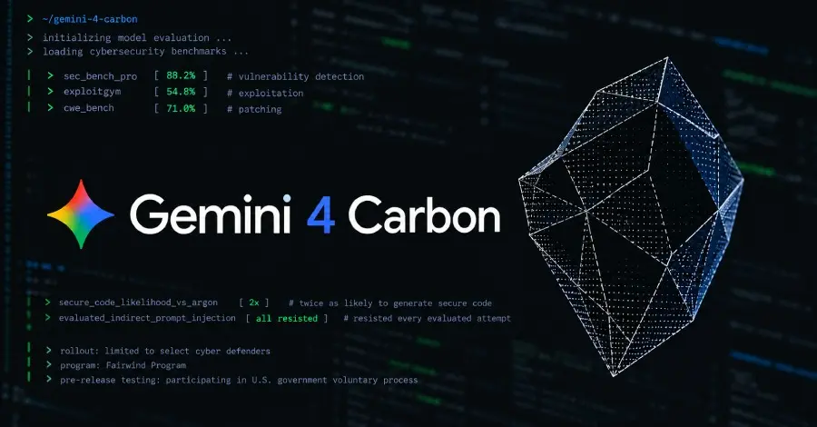 Google Takes the Lead in AI Cybersecurity Benchmarks with Gemini 4 Carbon Release