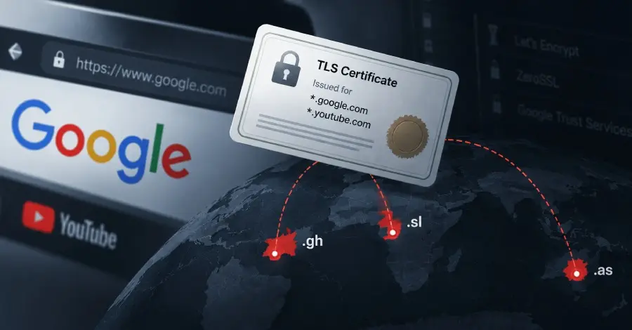 Hackers Compromise Country-Code Top-Level Domains to Obtain Fraudulent HTTPS Certificates for Google and YouTube
